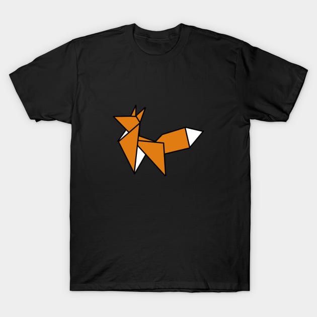 Origami Fox T-Shirt by Numerica